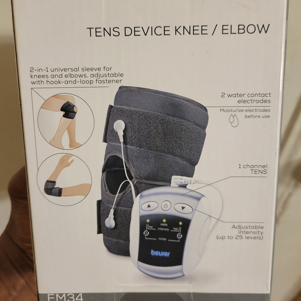 BEURER EM34 Tens Unit Muscle Stimulator Device For Knees and Elbows Black EM34